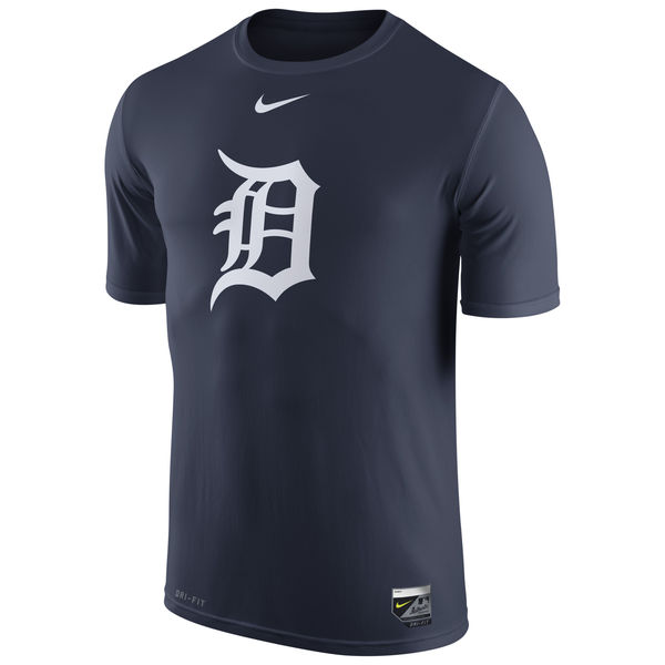MLB Men Detroit Tigers Nike Authentic Collection Legend Logo 1.5 Performance TShirt  Navy->mlb t-shirts->Sports Accessory